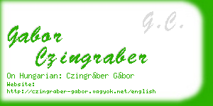 gabor czingraber business card