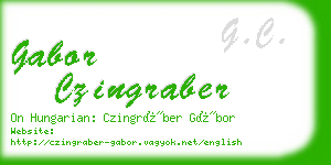 gabor czingraber business card
